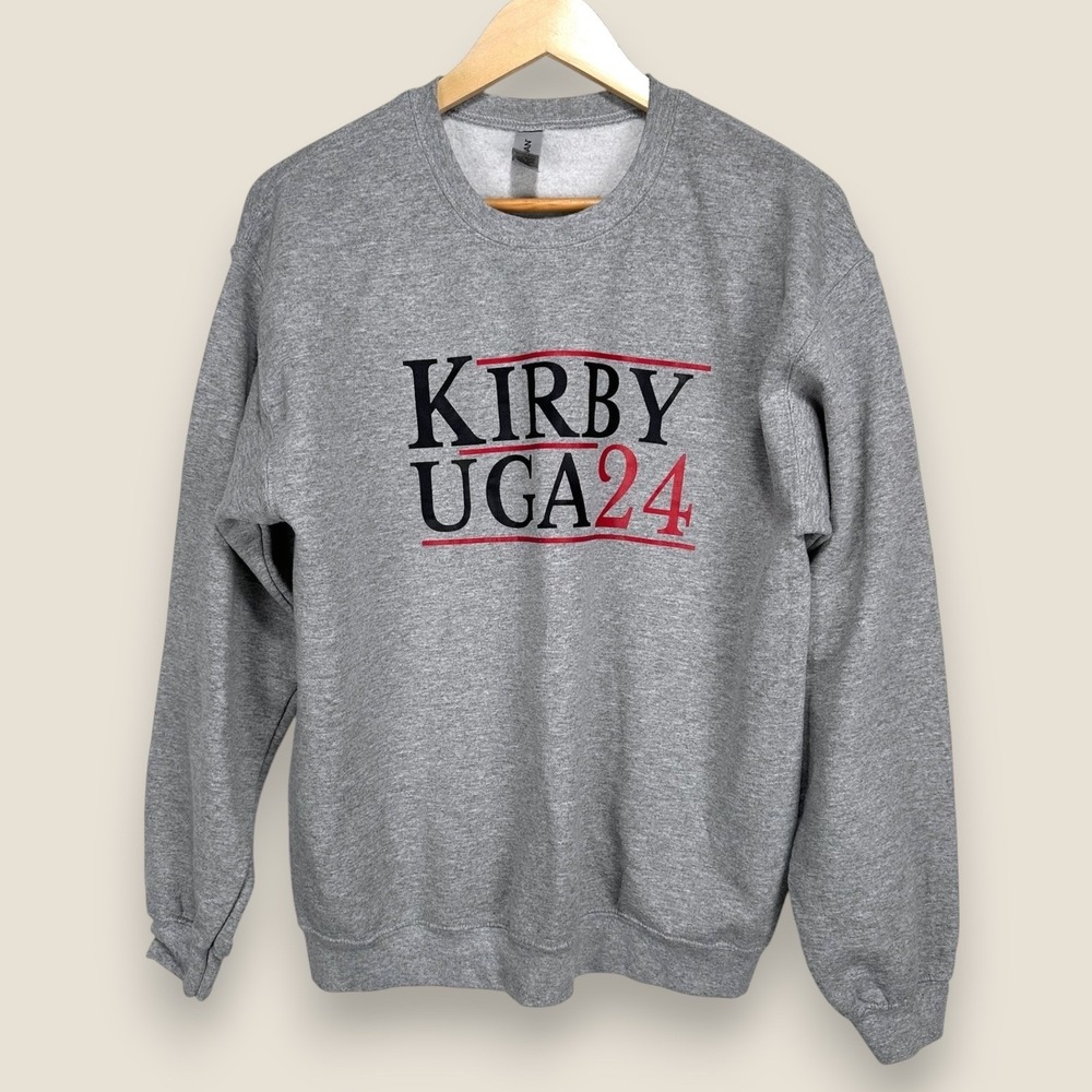 Georgia Bulldogs Kirby Smart UGA 24 Sweatshirt Crewneck Men Medium Gray Dawgs